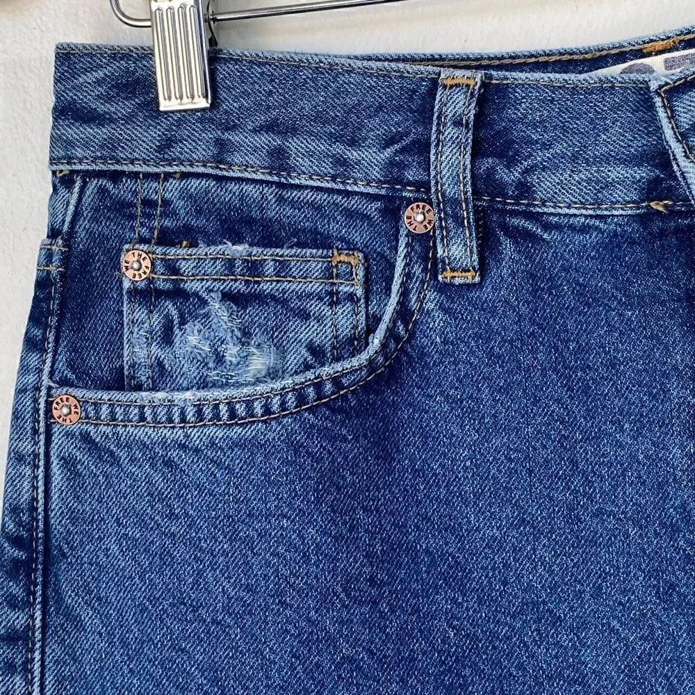 Free people we the free The lasso straight leg high rise distressed jeans new